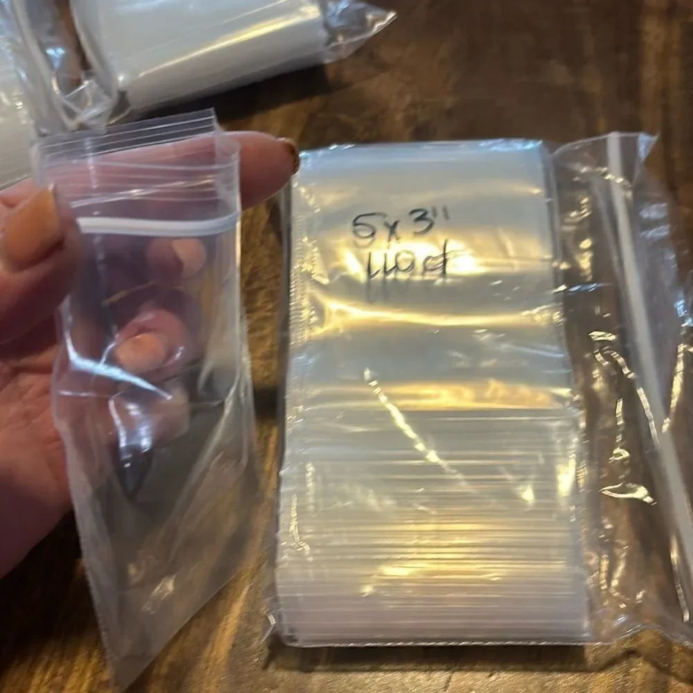COPY 2- 5 x 3” Clear Zip Bags 4 mil 3